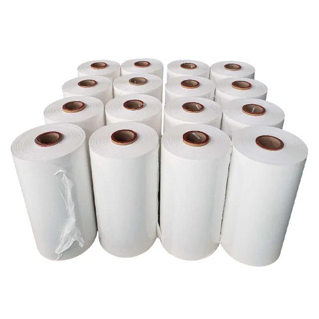 White silage bale wrap film rolls