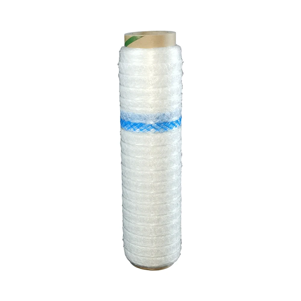 White pallet net wrap roll on a plain background
