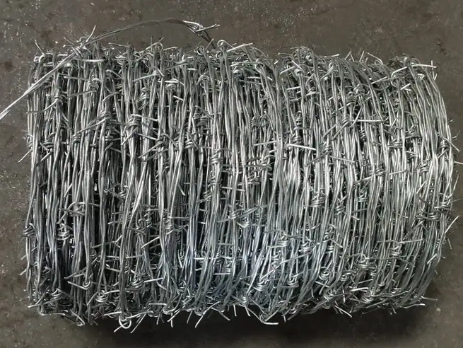 Barbed wire coil with 60 gram zinc coating