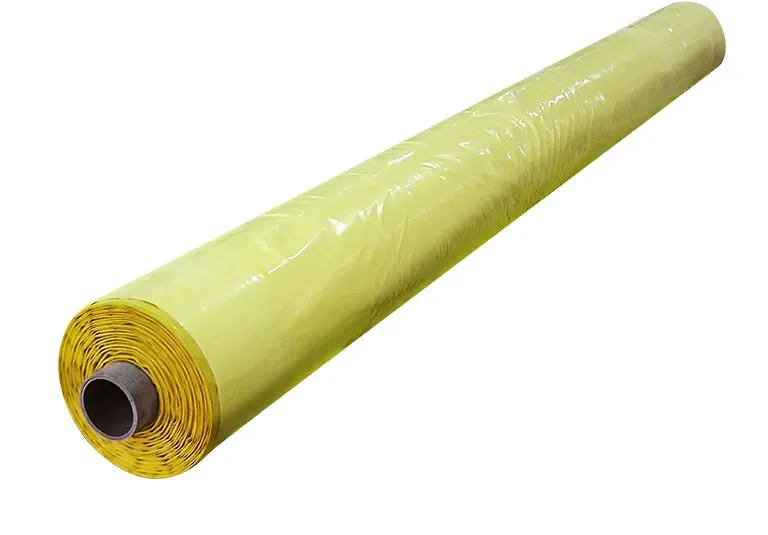 Yellow TS-WRAP round module cotton wrap film roll