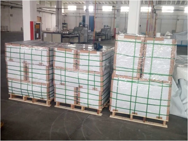 Palletised silage bags in the finished goods store