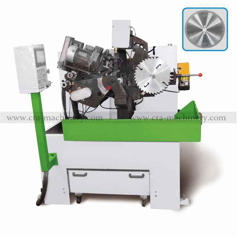 025A Full Automatic Saw Blade Grinding Machine with control panel and grinding wheel