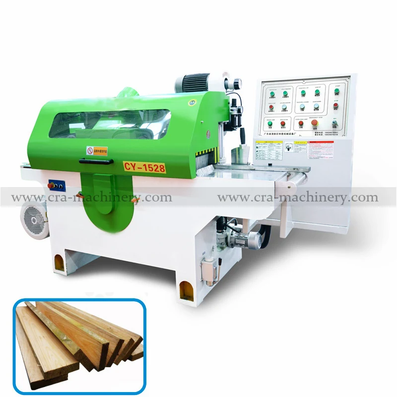 1528 Square Timber Wood Working Machine with multichip saw blade and feeding system