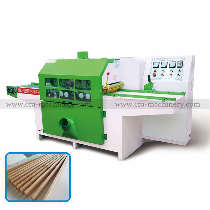 3060H square timber wood multichip saw blade cutter with multichip blade and feeding rollers