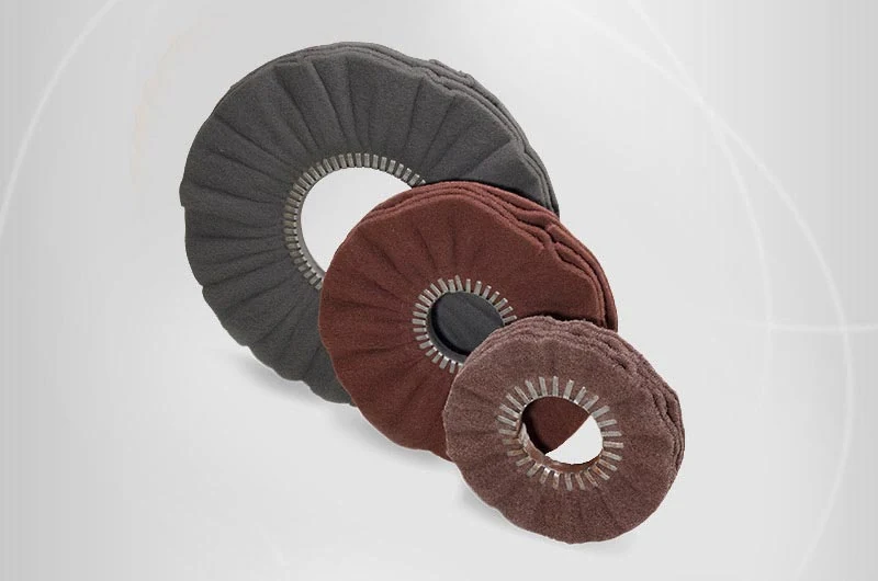 Airway ventilated non woven buffs made from nylon cloth and sand