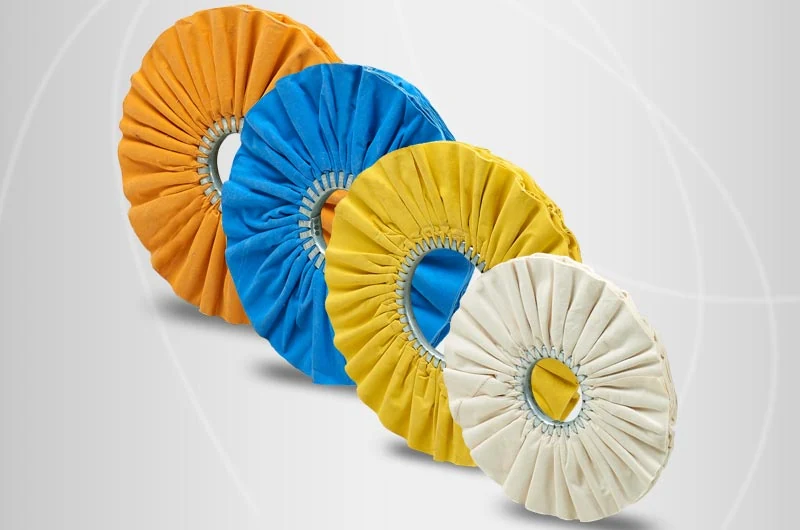 Airway ventilated cotton buff with visible ventilation channels and fabric layers