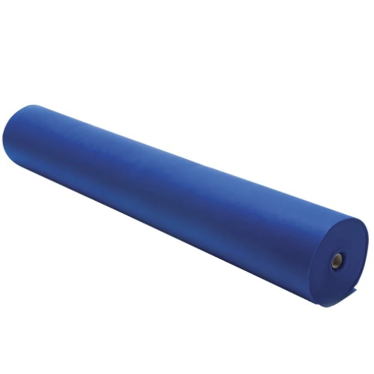 Blue treated fabric cloth roll for buffing wheel application, 59 inch width, 140 meters per roll