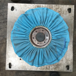 Iron clinch ring unrolled, showing 43 teeth and 1.2 mm steel thickness