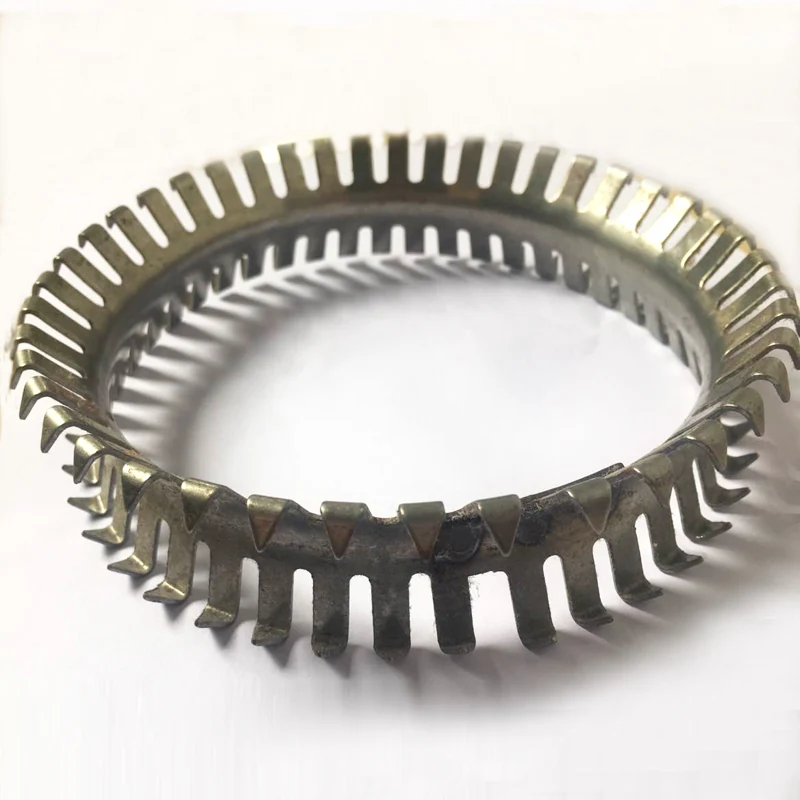 Square teeth steel ring for airway buffs, showing wide teeth and thick steel construction