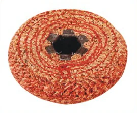 Tableware polishing wheel made from 45 degree cut sisal with circular edge