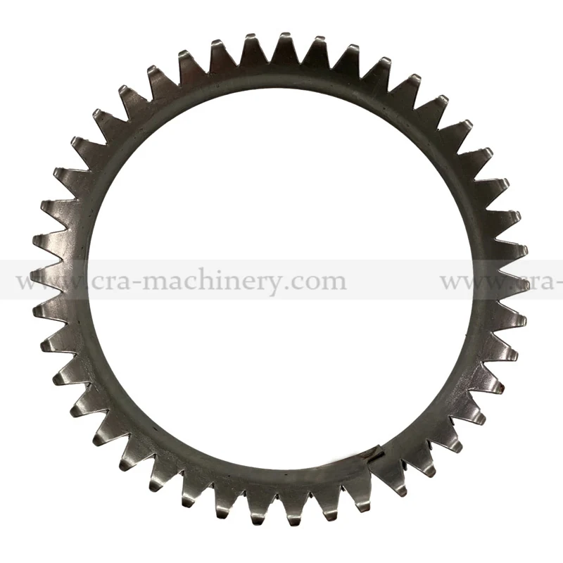 Triangle teeth iron clench ring for airway buffs, 7 inch diameter, showing tooth pattern and steel construction