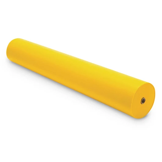 Yellow treated fabric cloth roll for buffing wheel, 59 inches wide, 140 meters long