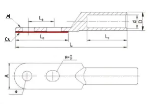 cable lug DTL1-R-35DQ view