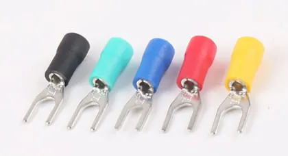 Fork spade crimp terminal SV type view