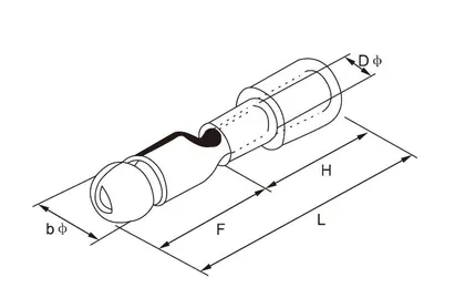 Bullet quick splice wire terminals FRD&MPD type view