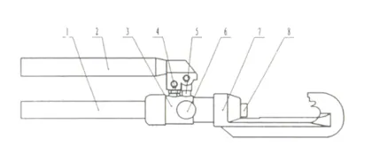 Wedge connector tool view