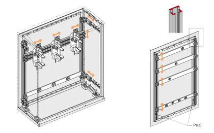 Glass-fibre reinforced construction profile view
