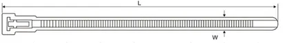 Quick releasable nylon cable tie view