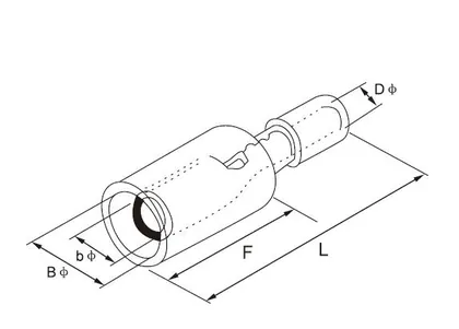 Bullet quick splice wire terminals FRD&MPD type view