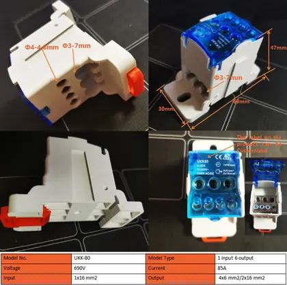 UKK-80 Din Rail Terminal Block Box view