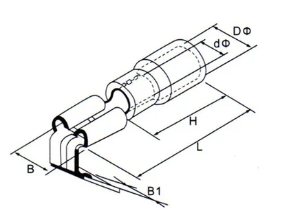Insulated piggy back terminals MDD,FDD,PBDD type view