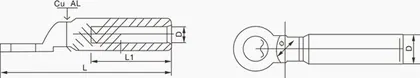 Bimetallic Cable Lugs DTL-2 view