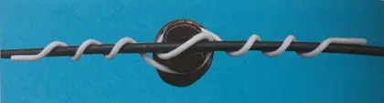PVC plastic insulator top tie view