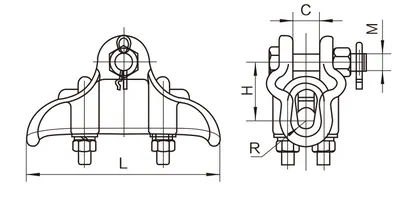 Suspension clamp Aluminum alloy view