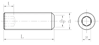 Screw, DIN913 view
