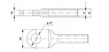15/25/35kV 600 Amp Series Deadbreak Compression Lug Bimetallic Cable lug DTC-630-35 view