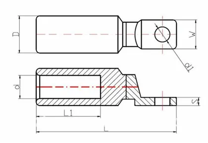 cable lug DTL2-S-10 view