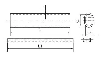 Mid span joint sleeve (compression with plicers) for ACSR conductor JT series view