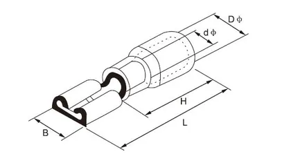 Insulated piggy back terminals MDD,FDD,PBDD type view
