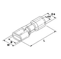 Wire terminal connector FDFD type view