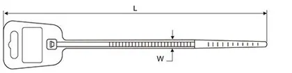 Marker nylon cable tie view