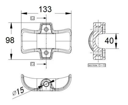 SUSPENSION CLAMP TYPE TRUNION ALUMINUM view