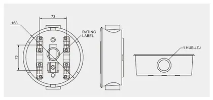 Round Meter Base Socket 100A single phase view