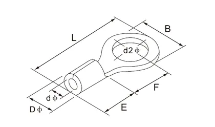 Ring crimp terminals connector RNB type view