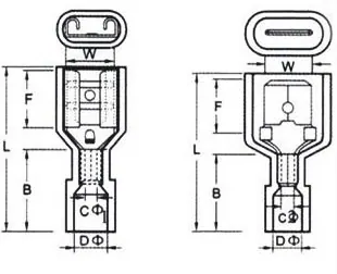 Electrical wire crimp connector FDFN&MDFN type view
