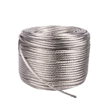 Round braided wire copper tinned