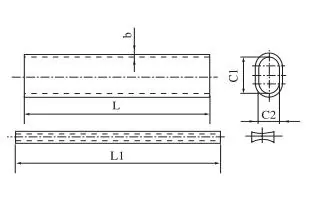 Tension splice connector(explosive overlap joint) for jumper conductor JTB sereis view