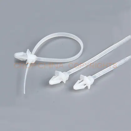 Push mount nylon cable tie