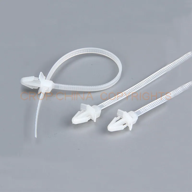 Push mount nylon cable tie