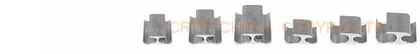 Compression connectors in H-shaped view
