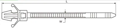 Push mount nylon cable tie view