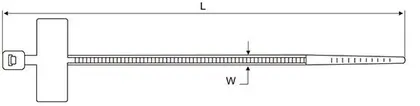 Marker nylon cable tie view