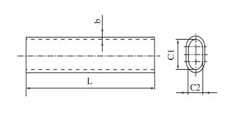 Line splice conductor joint (compression with plicers) for aluminium conductor JT-L series view