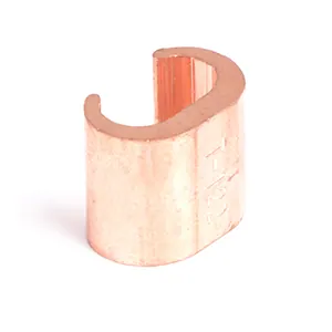 C Shape Copper Crimp Connector / Copper Clamp for Earth Rod
