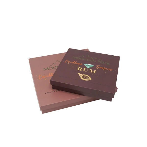 Custom two piece packaging box closed