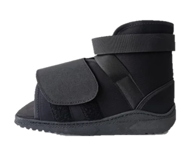 Black Cast Shoe Square Toe DG-028, post-operative footwear made by Da Gao Medical